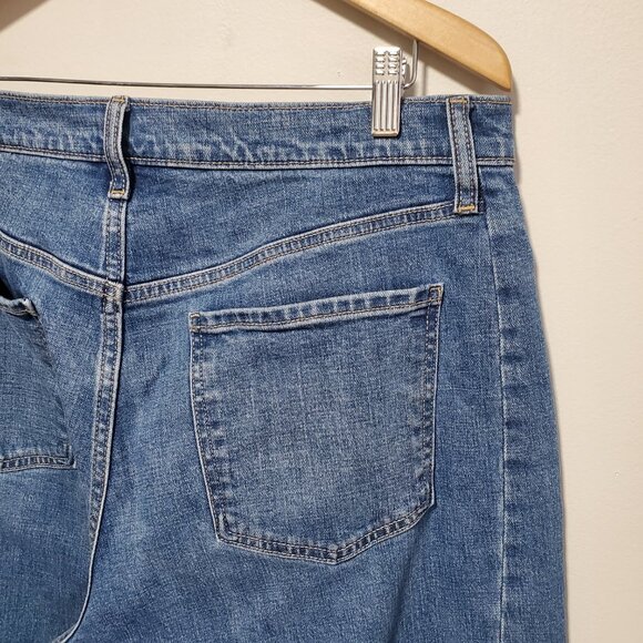 OLD NAVY High-Rise Baggy Barrel Jeans 25" Ankle Loose Fit Balloon Blue Womens 14 - Picture 9 of 15